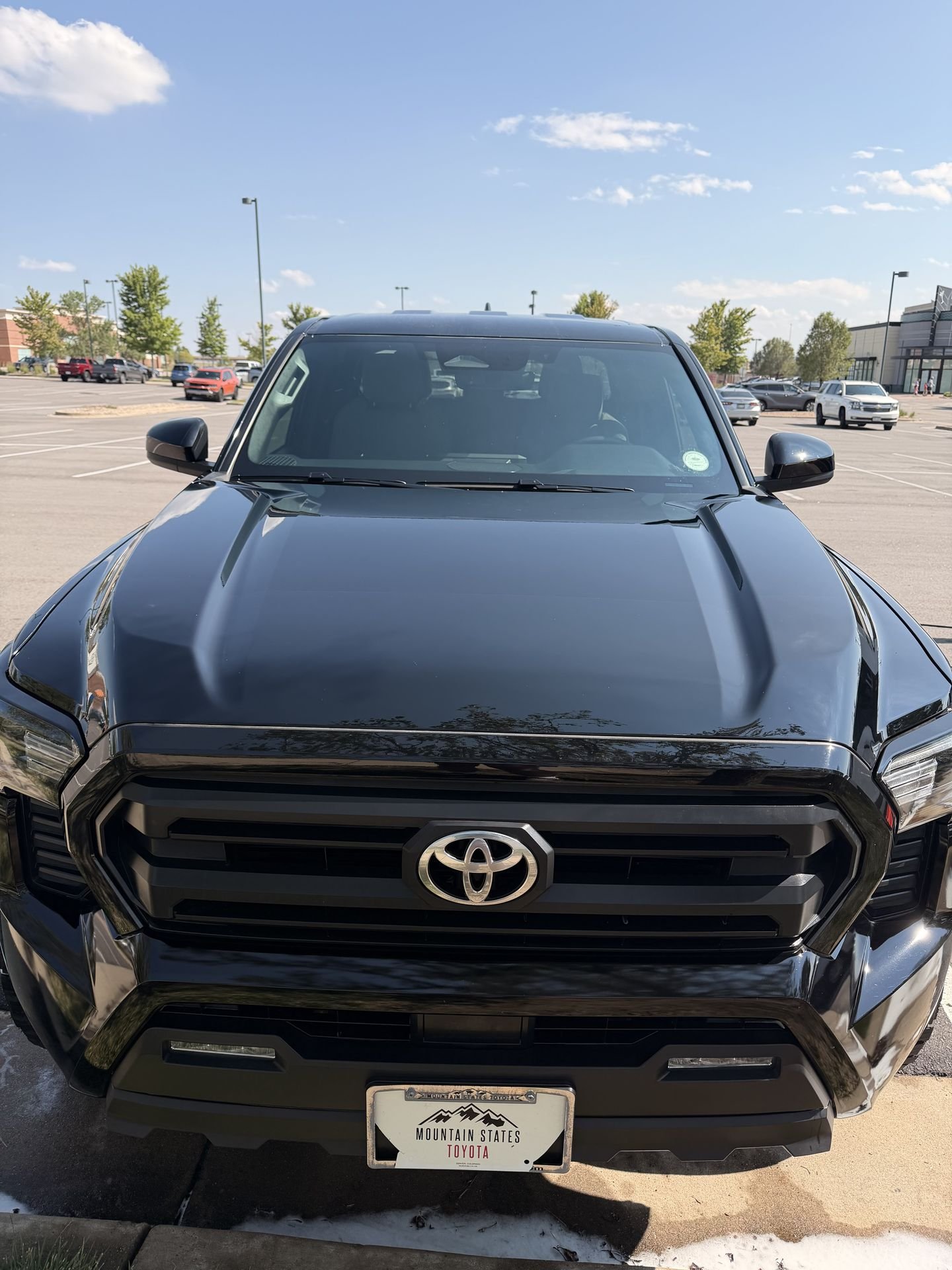 Black Toyota after mobile detailing Denver